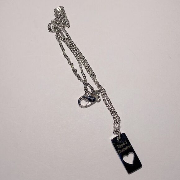 Medical Alert, Dainty T1D Necklace & Charm Set, One Size - Picture 8 of 11
